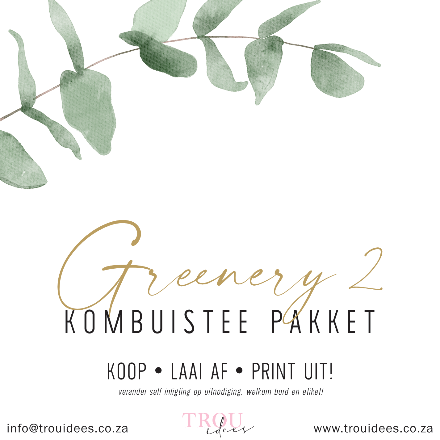 Greenery 2 Bridal Shower Stationery